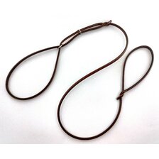 Predvádzacie kožené vodítko okrúhle 6mm hnedé